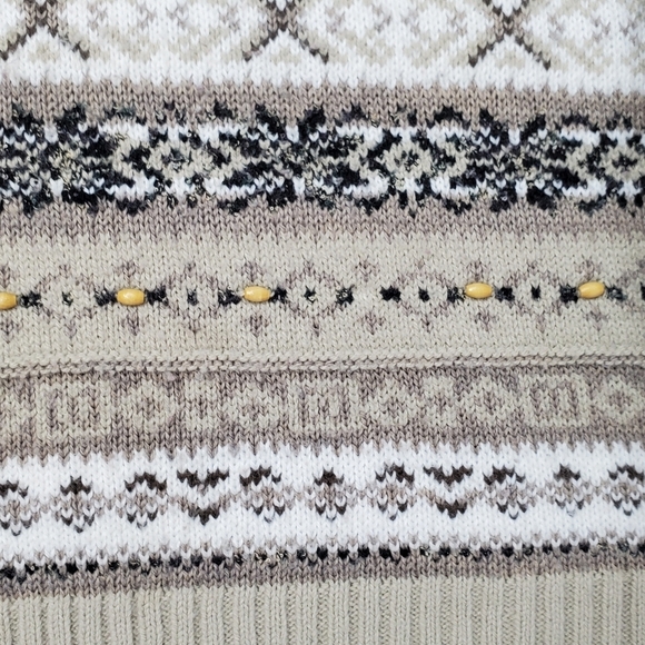 Dress Barn Geometric Pattern Turtleneck/Cowl Sweater- Women's- Size Medium - Picture 6 of 15